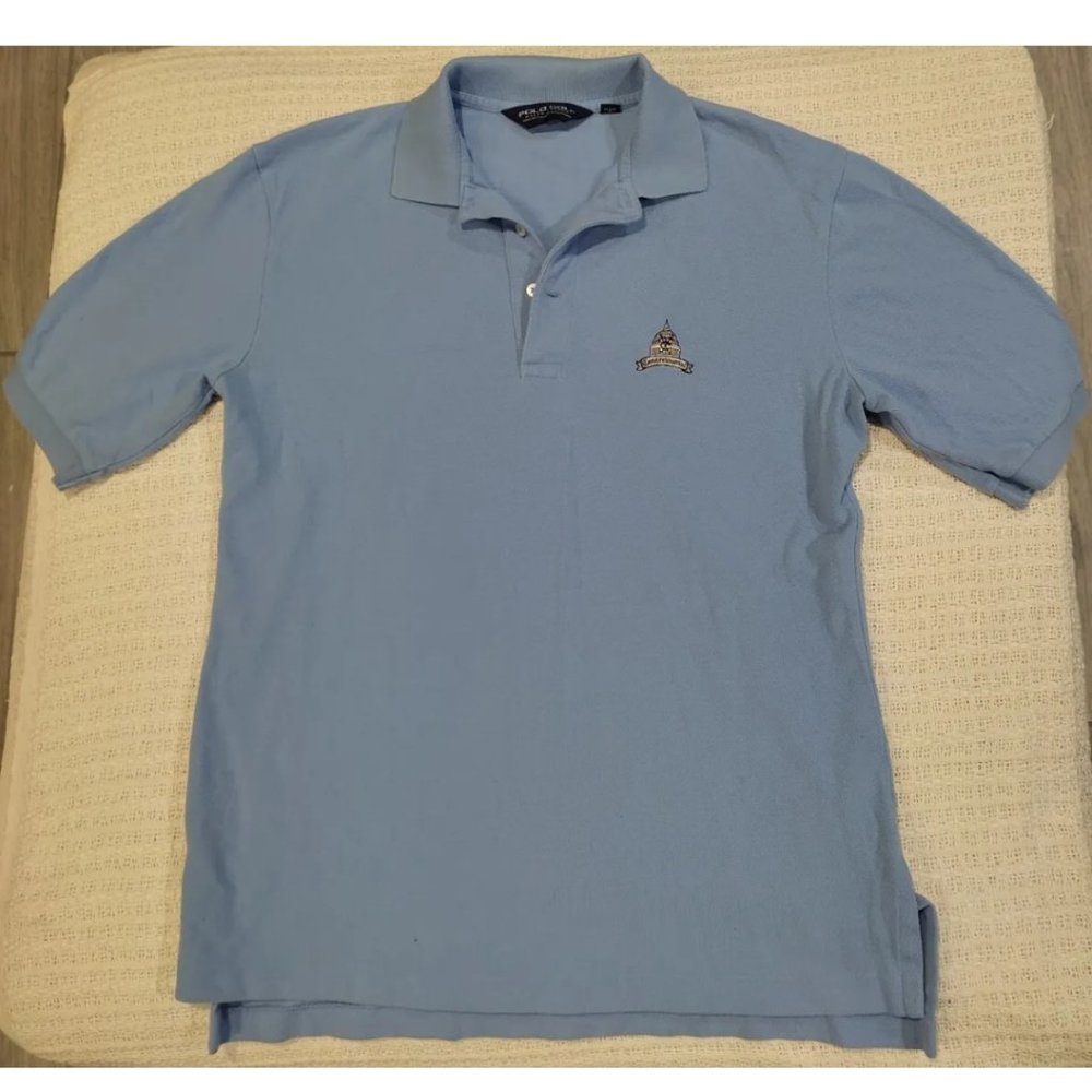 Polo Golf Ralph Lauren Polo Mens M Blue Congressional Country Club Cotton Shirt